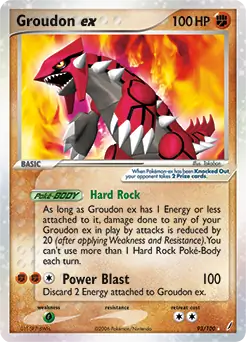 7.5 Groudon ex hotsell Crystal Guardians (With swirl!)